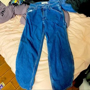 blue skate jeans